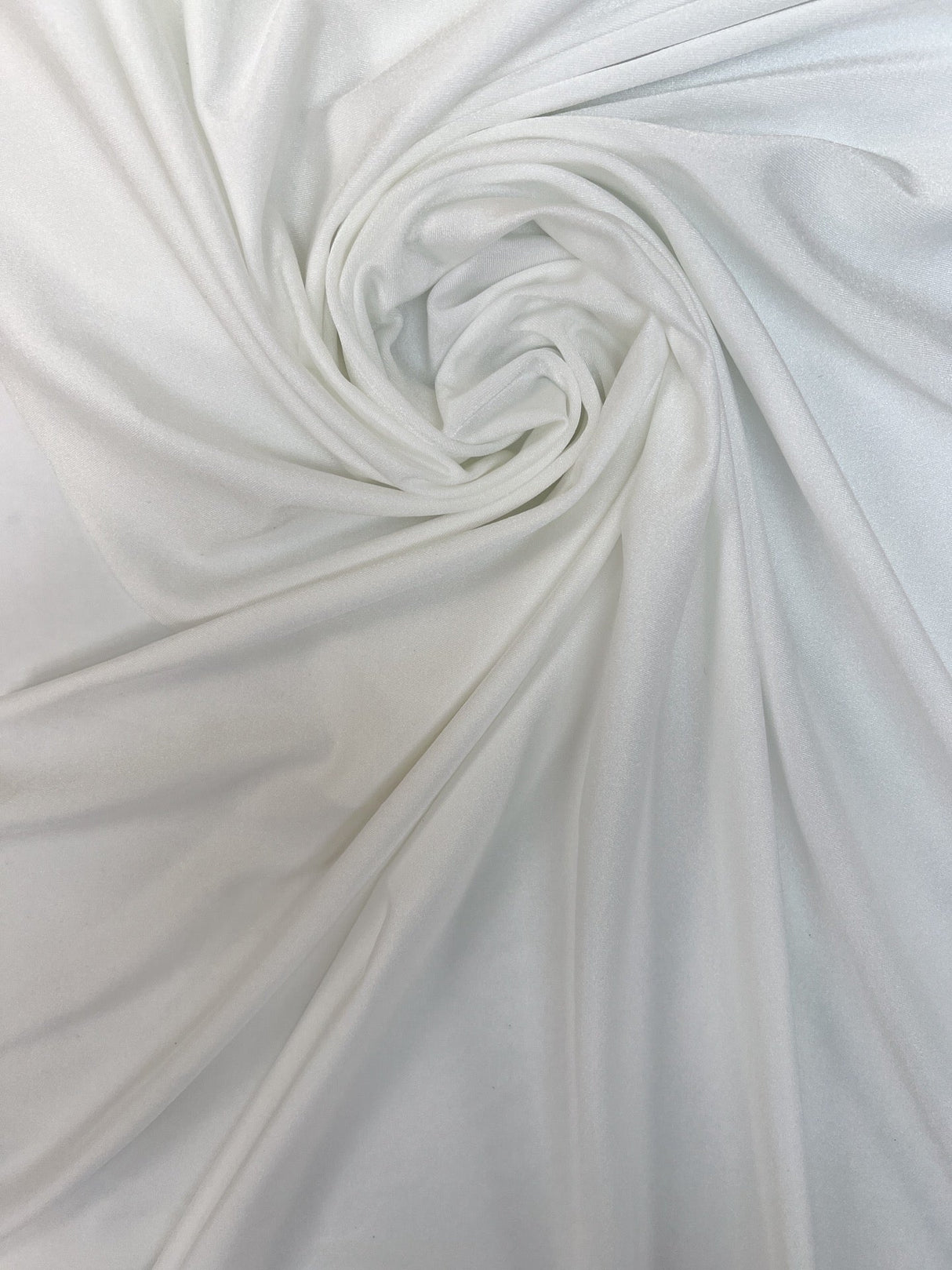 White Polyamide Elastane Knit Sportswear Fabric