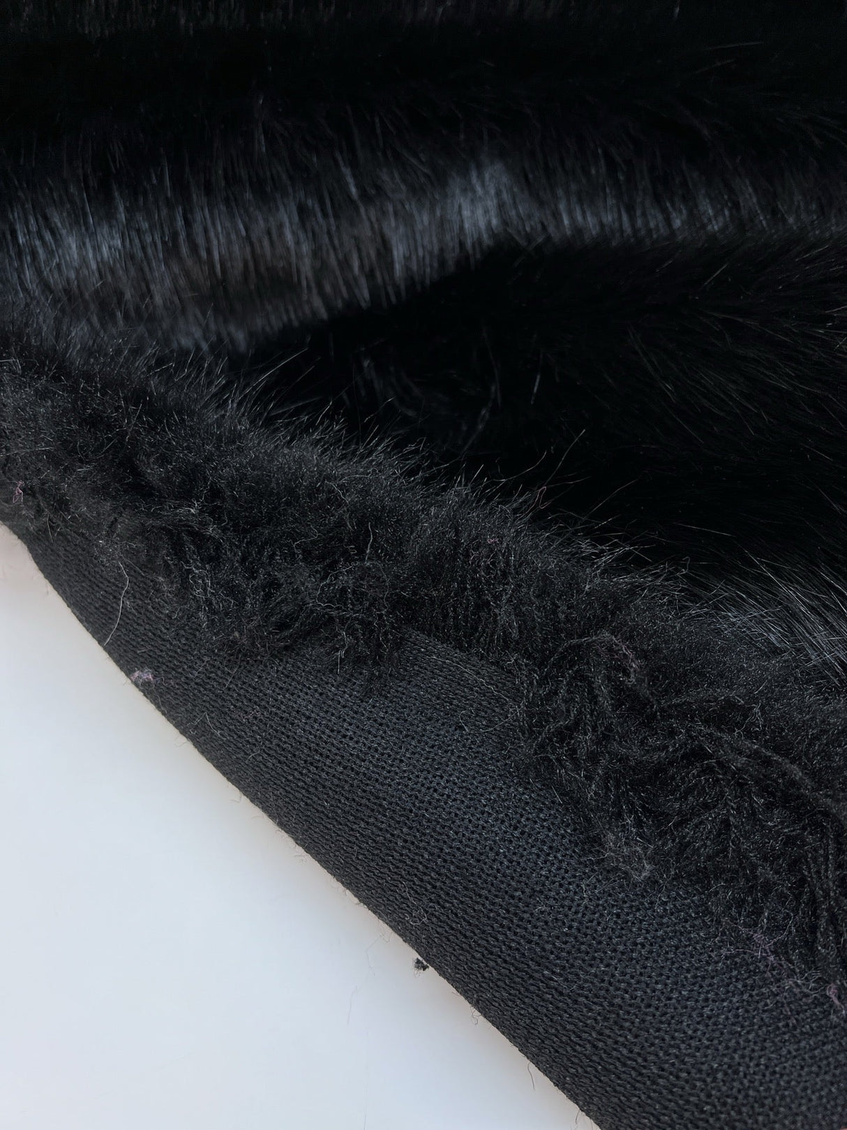 Black Acrylic Faux Fur