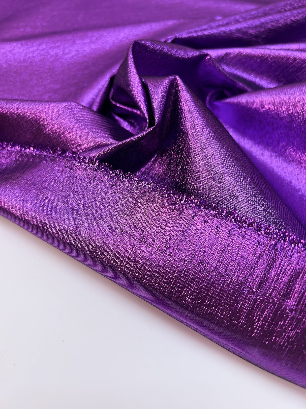 Purple Lurex Woven Stretch Warp