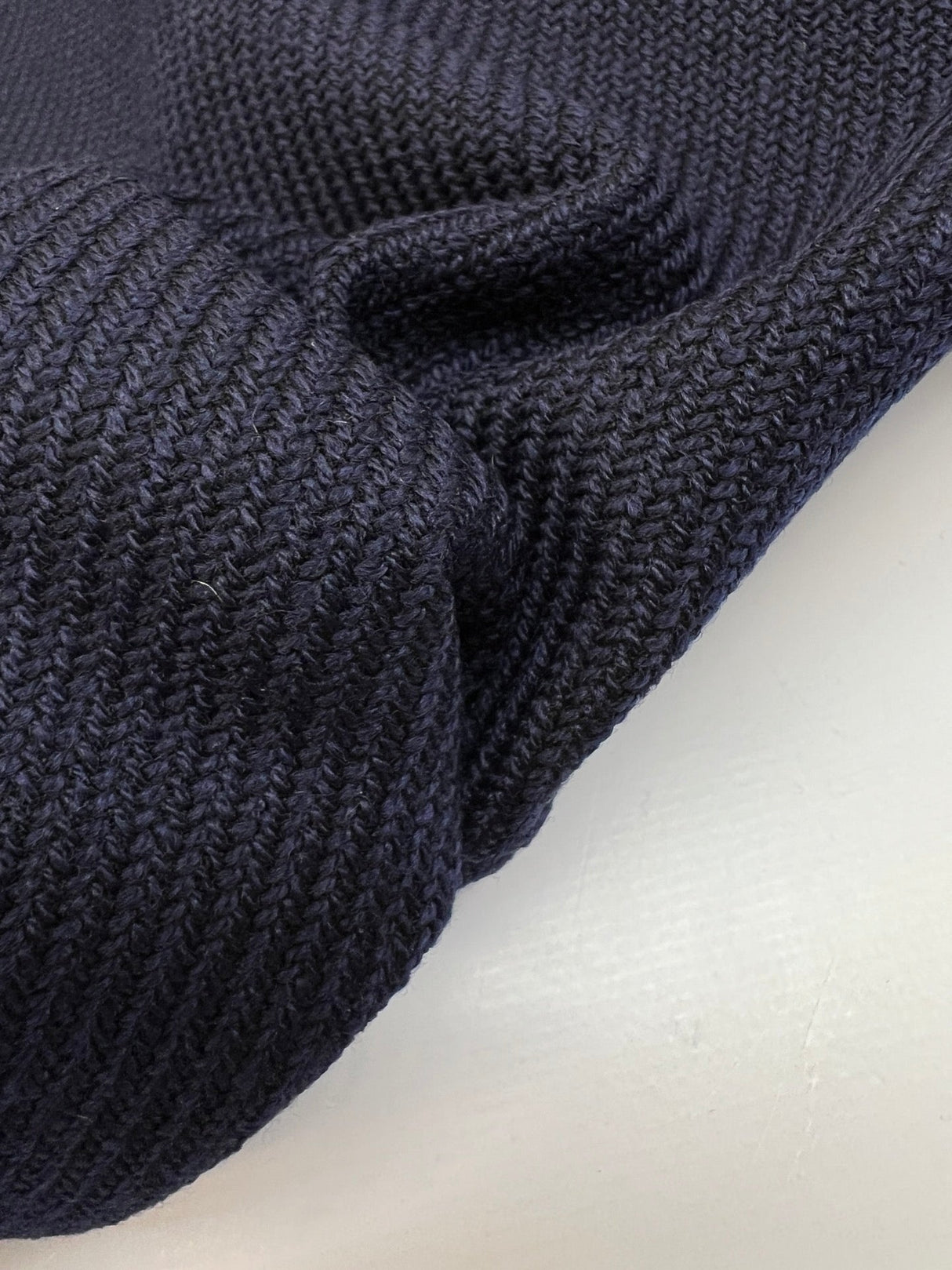 Wool Cotton Twill Fabric Blue Black