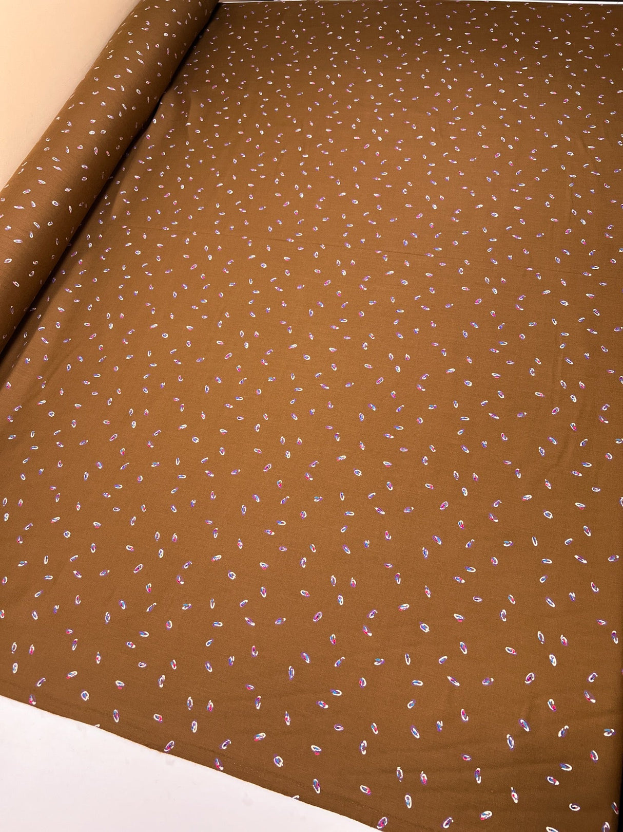 Acrylic Twill Multicolour Abstract Print
