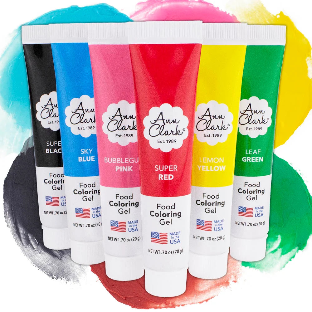 Ann Clark Food Coloring Gel 6-Pack – 0.70 oz Each