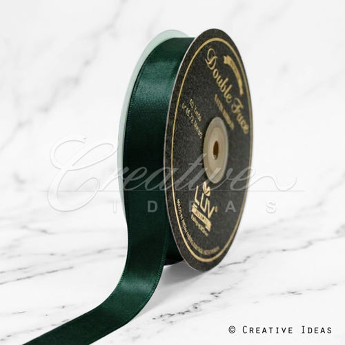 7/8" Double Face Satin-50 Yds (Hunter Green)