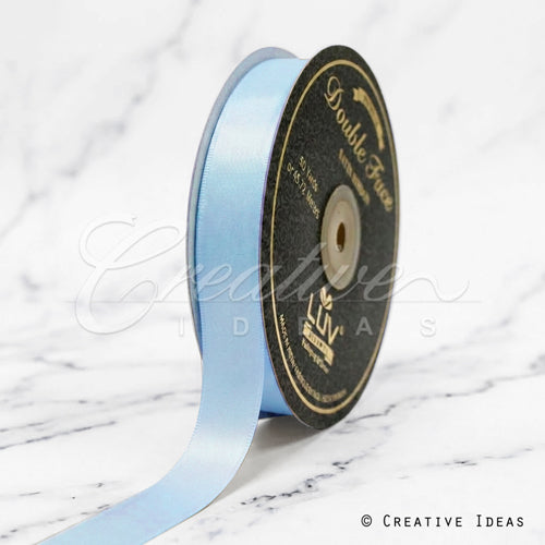 7/8" Double Face Satin-50 Yds (Light Blue)