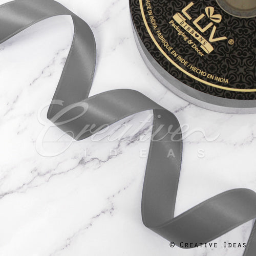 7/8" Double Face Satin-50 Yds (Silver)