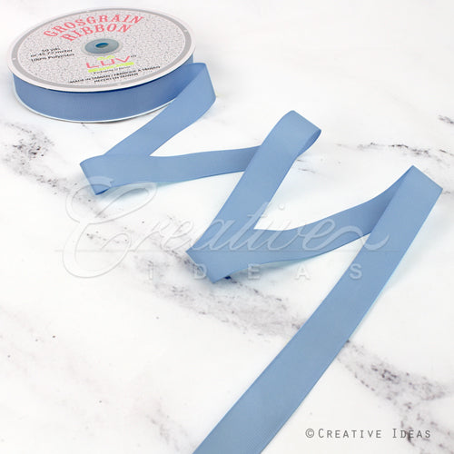 7/8" Grosgrain Ribbon - 50 Yards (Denim Blue)