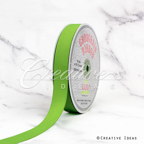7/8" Grosgrain Ribbon - 50 Yards (Apple Green)