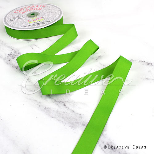 7/8" Grosgrain Ribbon - 50 Yards (Apple Green)