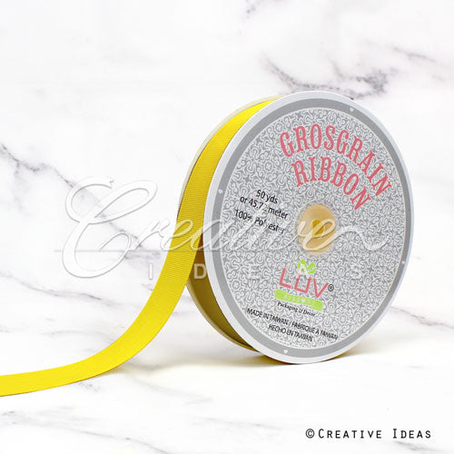 7/8" Grosgrain Ribbon - 50 Yards (Canary)