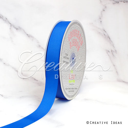 7/8" Grosgrain Ribbon - 50 Yards (Electric Blue)