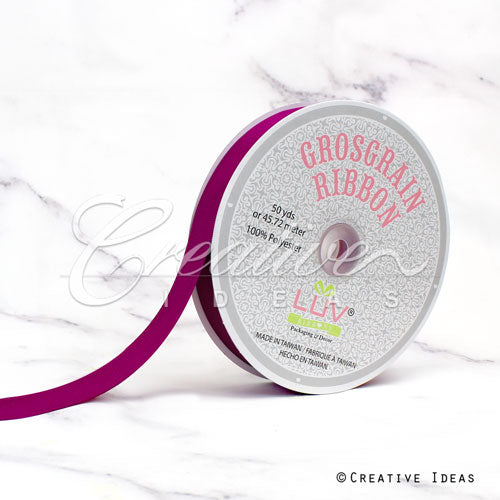 7/8" Grosgrain Ribbon - 50 Yards (Fuchsia)