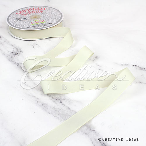 7/8" Grosgrain Ribbon - 50 Yards (Ivory)