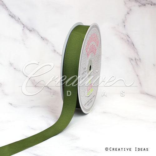 7/8" Grosgrain Ribbon - 50 Yards (Moss Green)