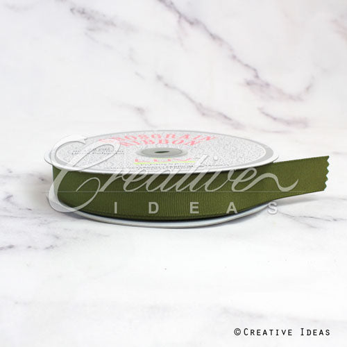 7/8" Grosgrain Ribbon - 50 Yards (Moss Green)
