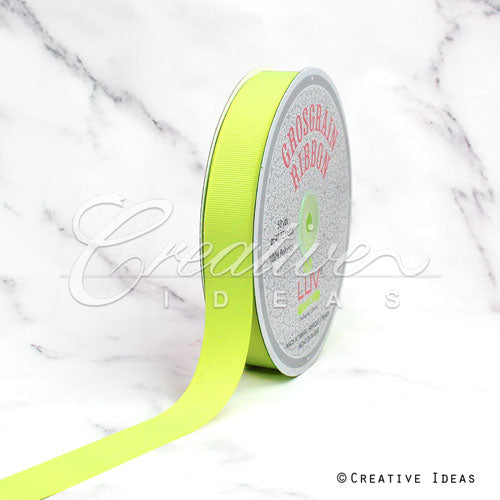 7/8" Grosgrain Ribbon - 50 Yards (Neon Yellow)