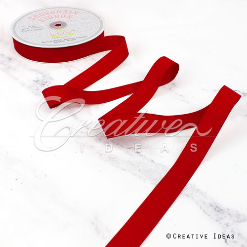 7/8" Grosgrain Ribbon - 50 Yards (Red)