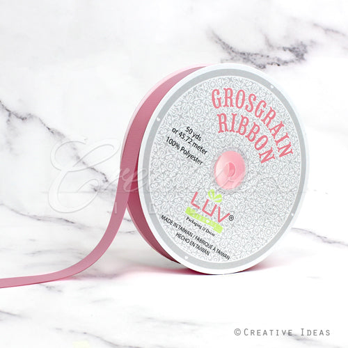 7/8" Grosgrain Ribbon - 50 Yards (Rosy Mauve)