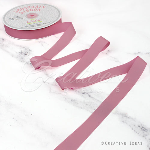 7/8" Grosgrain Ribbon - 50 Yards (Rosy Mauve)