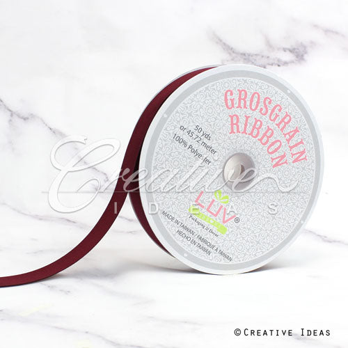 7/8" Grosgrain Ribbon - 50 Yards (Wine)