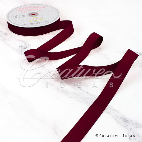 7/8" Grosgrain Ribbon - 50 Yards (Wine)
