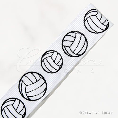 7/8" Grosgrain Sports Ribbon - 10 Yards (Volleyball)
