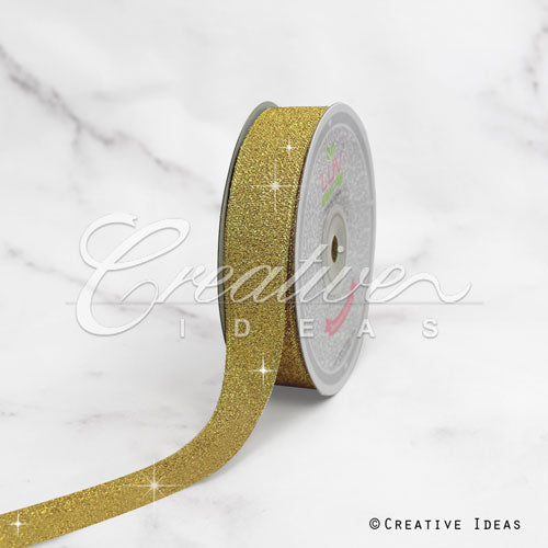 7/8" Metallic Taffeta - 25 Yards (Gold)
