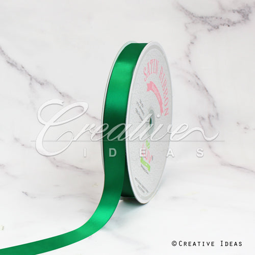 7/8" Single Face Satin-100 Yds (Vibrant Green)