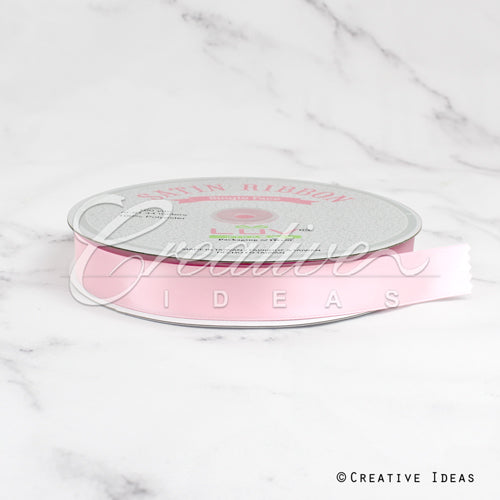 7/8" Single Face Satin-100 Yds (Frost Pink)
