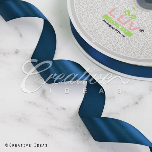 7/8" Single Face Satin-100 Yds (Midnight Blue)