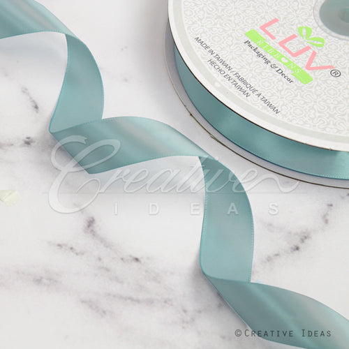 7/8" Single Face Satin Ribbon - 100 Yards (Celadon)