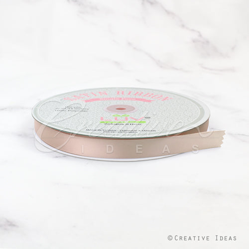 7/8" Single Face Satin Ribbon - 100 Yards (Oat)