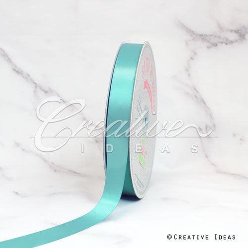 7/8" Single Face Satin Ribbon - 100 Yards (Aqua)