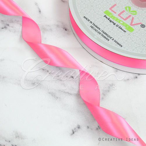7/8" Single Face Satin Ribbon - 100 Yards (Baby Doll Pink)