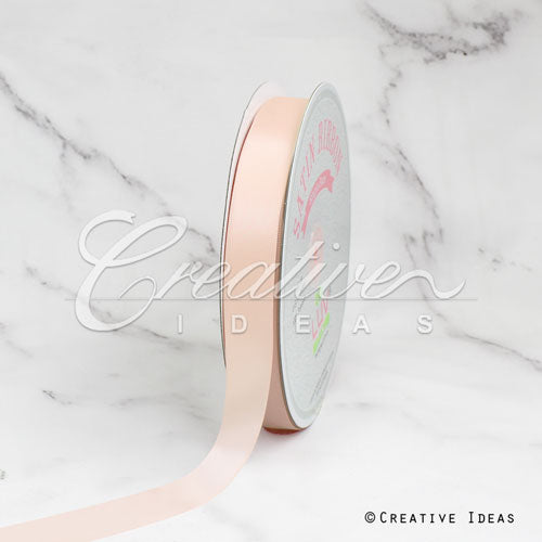 7/8" Single Face Satin Ribbon - 100 Yards (Butter Cream)