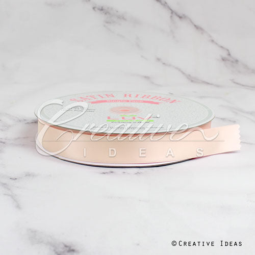 7/8" Single Face Satin Ribbon - 100 Yards (Butter Cream)