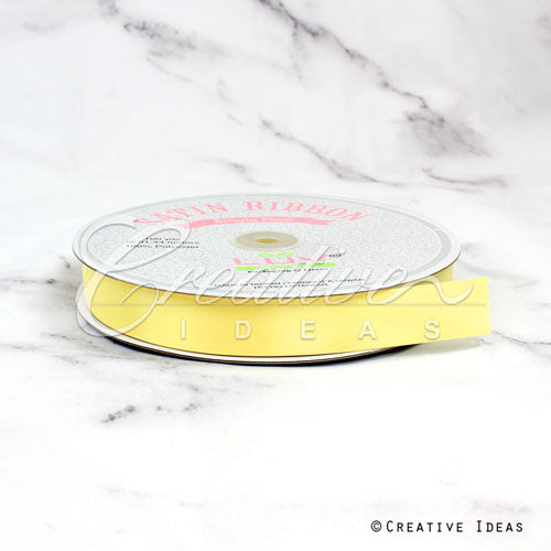 7/8" Single Face Satin Ribbon - 100 Yards (Canary)