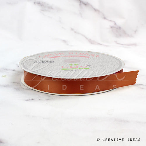 7/8" Single Face Satin Ribbon - 100 Yards (Copper)