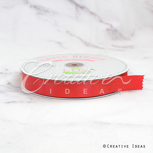7/8" Single Face Satin Ribbon - 100 Yards (Coral)