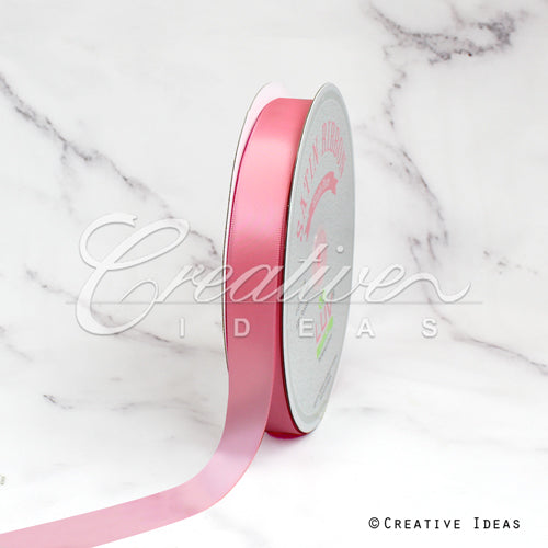 7/8" Single Face Satin Ribbon - 100 Yards (Dusty Pink)