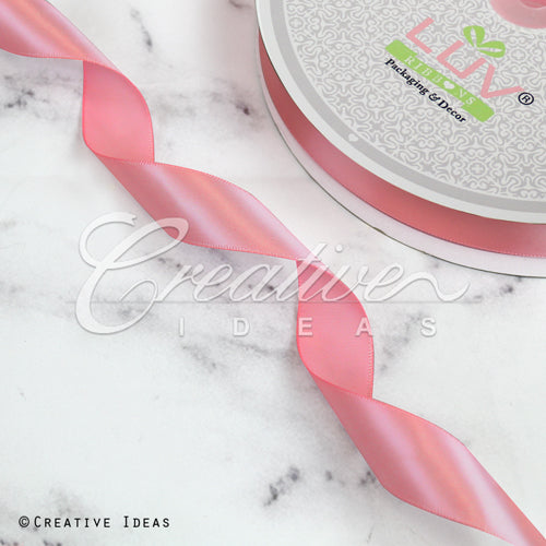 7/8" Single Face Satin Ribbon - 100 Yards (Dusty Pink)