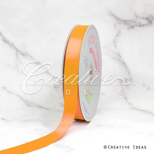 7/8" Single Face Satin Ribbon - 100 Yards (Light Gold)