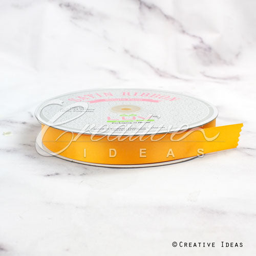 7/8" Single Face Satin Ribbon - 100 Yards (Light Gold)