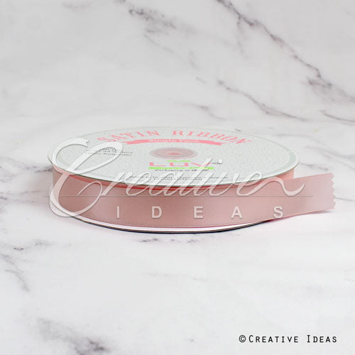 7/8" Single Face Satin Ribbon - 100 Yards (Rose Gold)