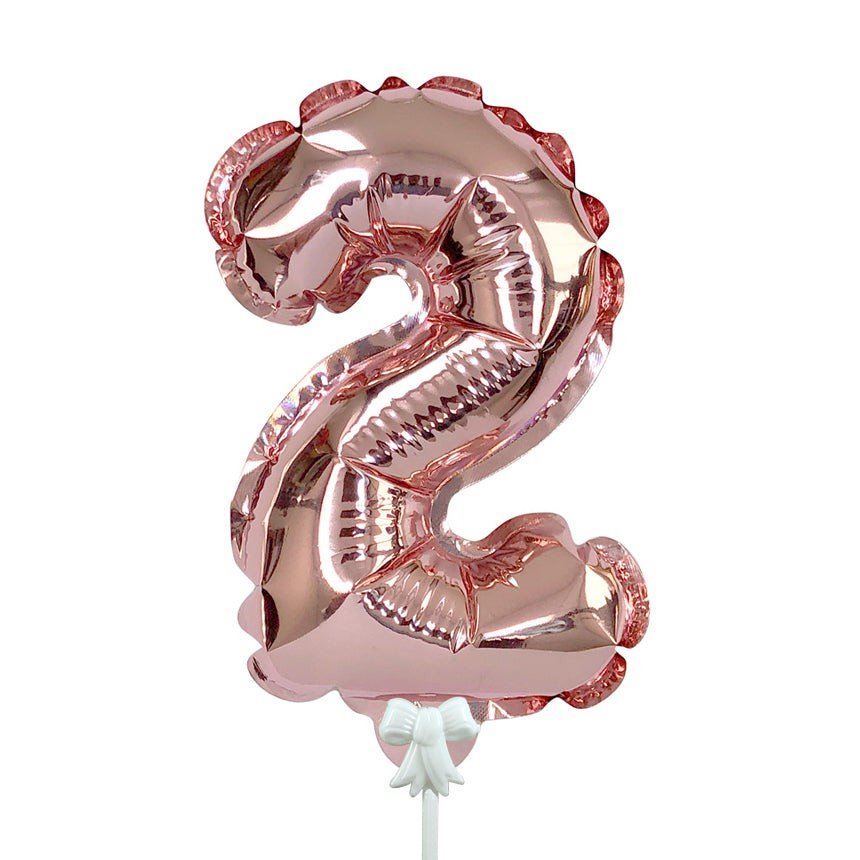 Foil Balloon Number 2 Rose Gold