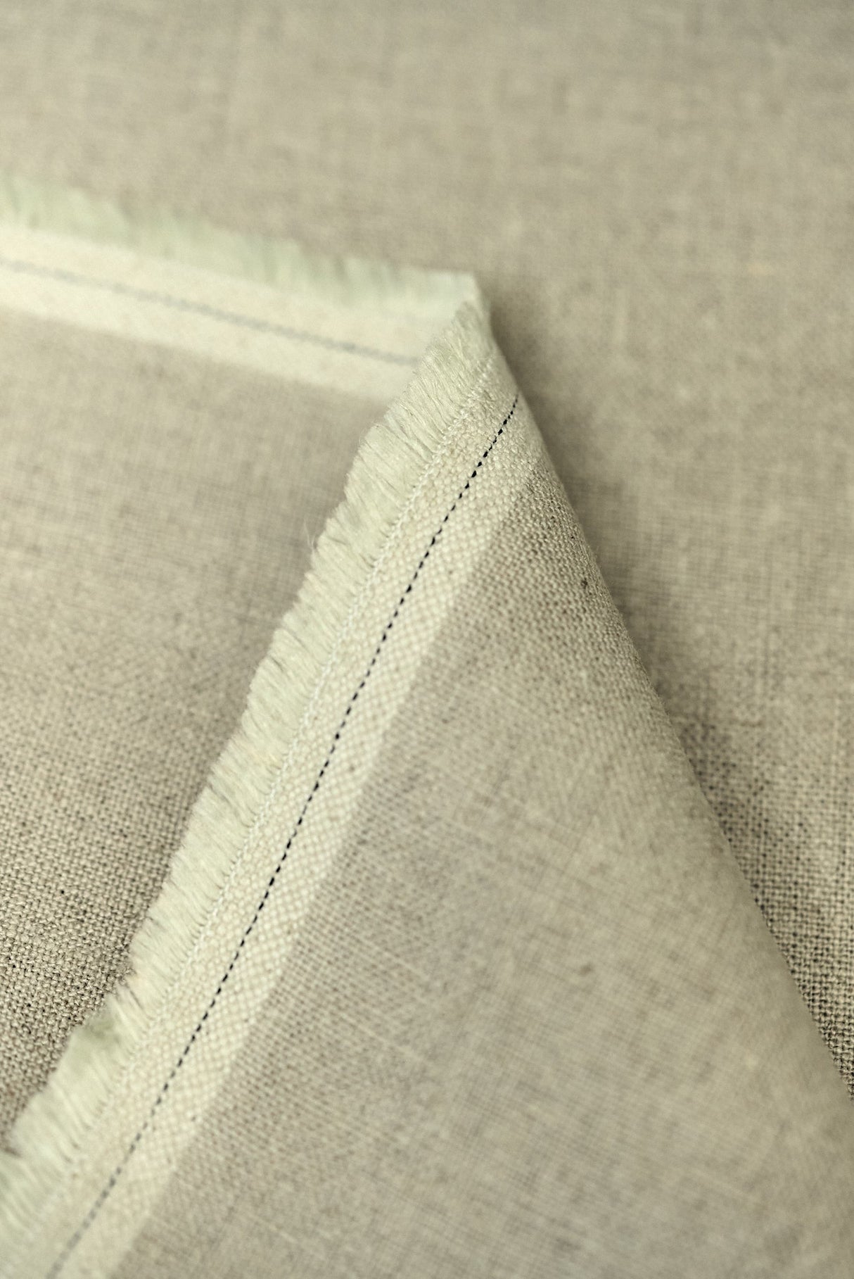 Pure Linen Sage Natural Fabric