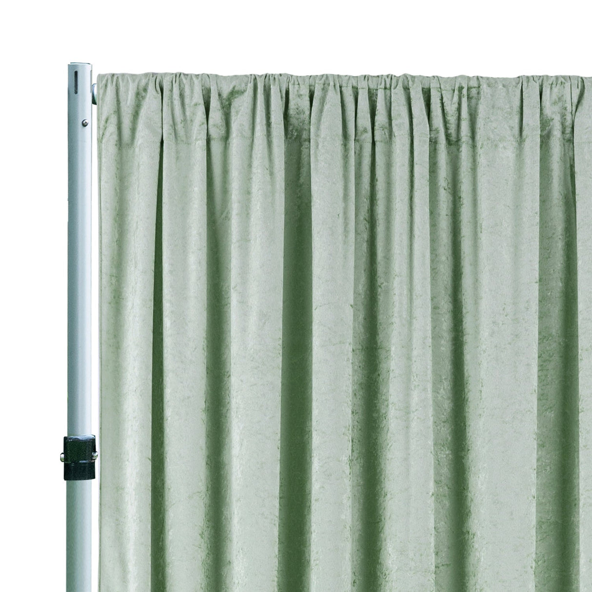 Velvet Backdrop Drape Panel 16 ft x 57 in Dusty Sage