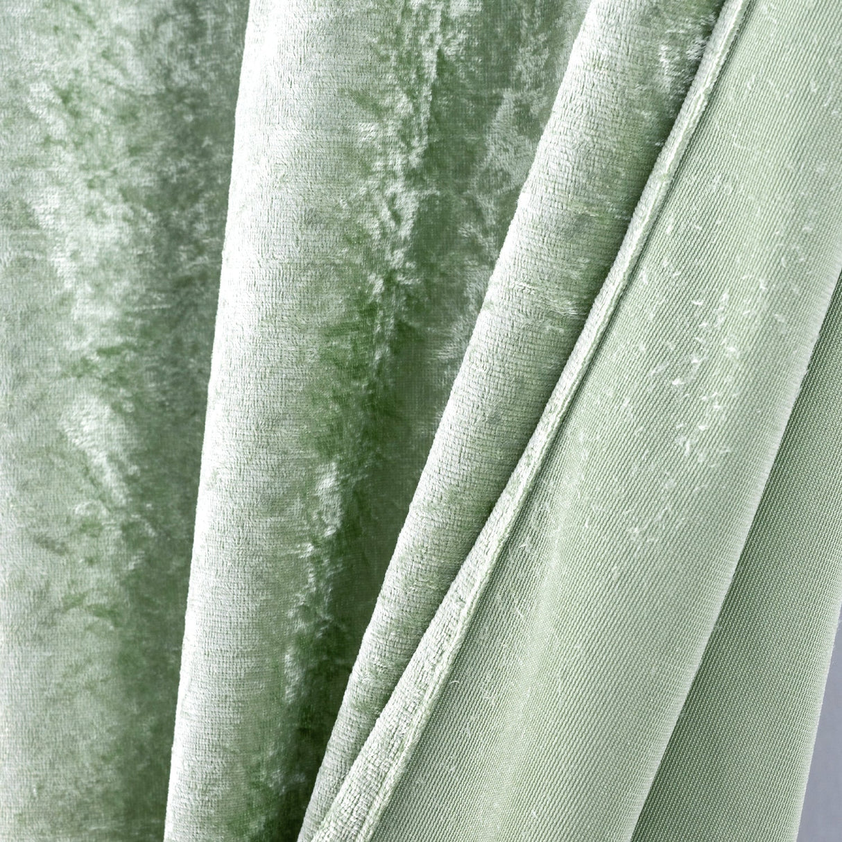 Velvet Backdrop Drape Panel 12 ft x 57 in Dusty Sage