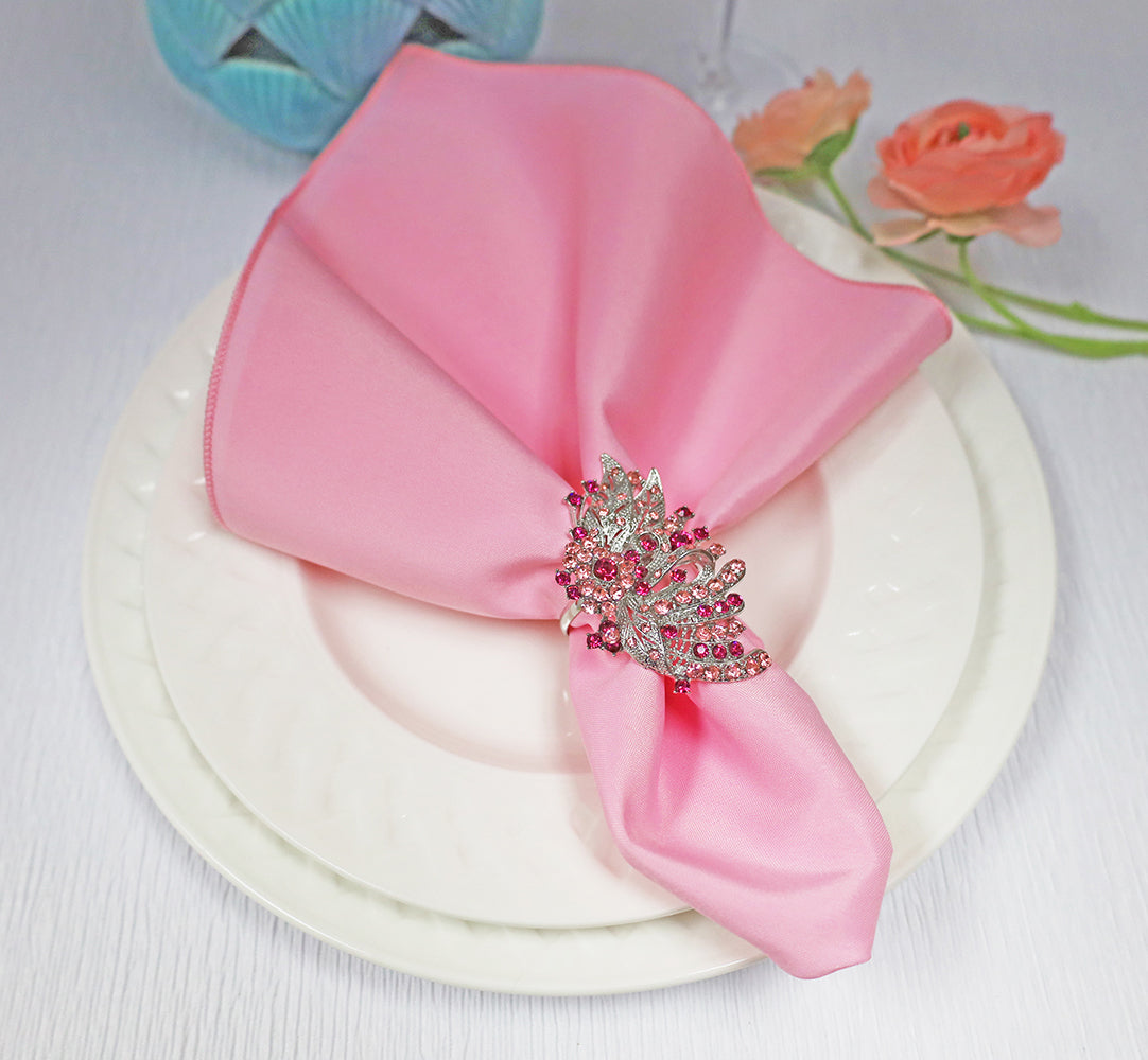 Cloth Dinner Napkin 17x17 Premium Polyester Pink
