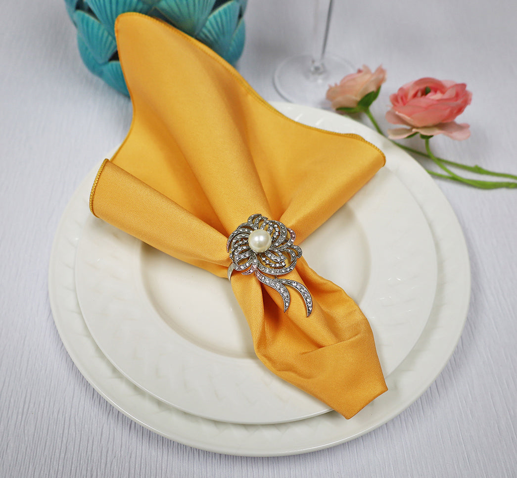 Cloth Dinner Napkin Premium Polyester 17x17 Gold