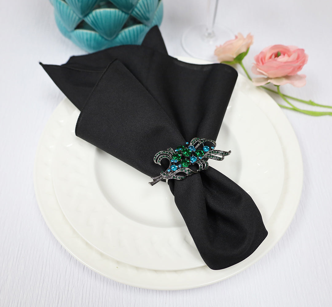 Polyester Dinner Napkin 17x17 Black